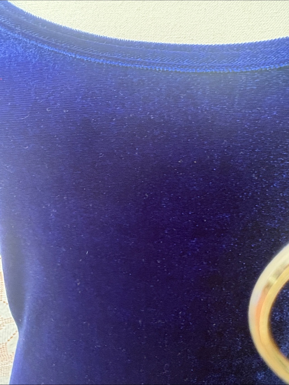 Vintage Blue Velvet Slip Dress | Made in Canada - Picture 3 of 11